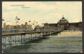 SCHEVENINGEN, Wandelpier. Gelopen kaart.