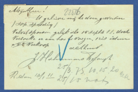 Firma briefkaart ROTTERDAM 1911 met automaatstempel ROTTERDAM naar DORDRECHT.