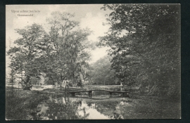 BAARN, Vijver achter het huis Groeneveld. Gelopen kaart.