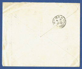 Firma cover 's GRAVENHAGE 1911 van 's GRAVENHAGE naar Rome, Italië.