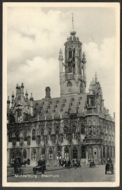 MIDDELBURG, Stadhuis. Gelopen kaart.