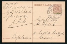 VOORSCHOTEN Lage Belasting, Aangenaam wonen. 2 November 1927. Op G - Briefkaart.