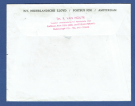 Firma cover ROTTERDAM 1969 met frankering uit PB 8 (fosfor) met reclamezegel. kortebalkstempel ROTTERDAM naar Nijmegen.