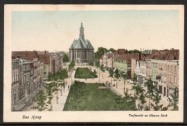 DEN HAAG, Turfmarkt en Nieuwe Kerk. Gelopen kaart.