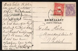 Briefkaart met machinestempel HAARLEM naar Zeist.