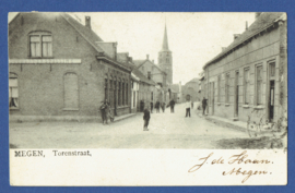 MEGEN, Torenstraat. Gelopen kaart.