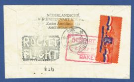 Raket post Hilversum 1945. Gestart per 2 september 1945. Hilversum GORINCHEM. Rocket flight.
