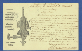Firma briefkaart IJSSELMONDE 1903 met kleinrondstempel IJSELMONDE naar ZAAMSLAG. Geïllustreerde briefkaart.
