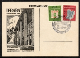 Deutsche Bundespost. Eerste dag kaart IFRABA. 29 Juli 1953.