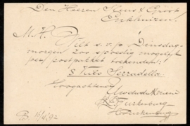 G - Briefkaart met kleinrondstempel BODEGRAVE naar ENKHUIZEN.