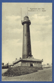 EGMOND AAN ZEE, Vuurtoren J. C. J. v. Speijk. Gelopen kaart.