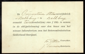 Firma briefkaart ZWOLLE 1913 met langebalkstempel BALKBRUG naar ZWOLLE