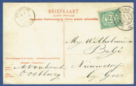 OOSTBURG, Marktplein (Noord en oostzijde). Gelopen fotokaart.