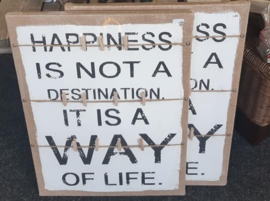 Wandbord Happiness......