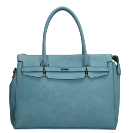 Charm London Laptoptas Bromley 15.6 inch Jeansblauw