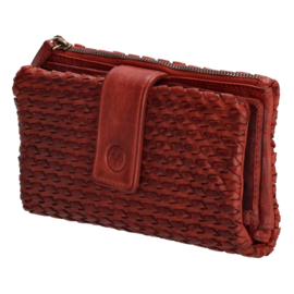 Hide & Stitches Portemonnee / Clutch Atlas Bordeaux Rood