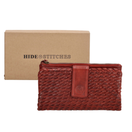 Hide & Stitches Portemonnee / Clutch Atlas Bordeaux Rood