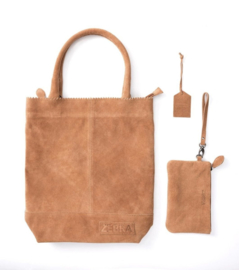 Zebra Trends Shopper Leer - Suede Camel