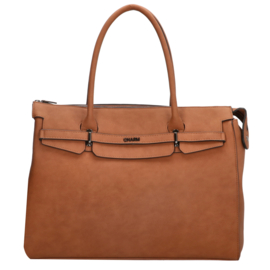 Charm London Laptoptas Bromley 15.6 inch Cognac