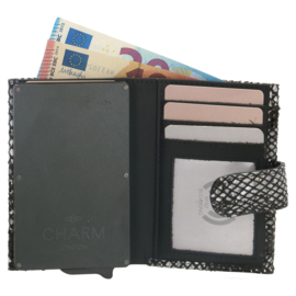 Charm Safety Wallet / Pasjeshouder  Leer Zwart