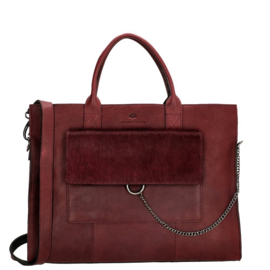 Micmacbags Laptoptas Mendoza 15.6 inch Bordeaux Rood