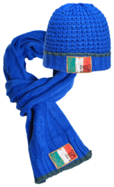 Vingino Vazio Boys set sjaal en muts Blauw Maat L/XL