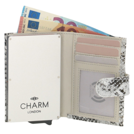 Charm Safety Wallet / Pasjeshouder Leer Grijs