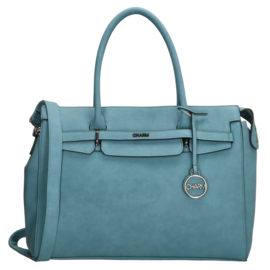 Charm London Laptoptas Bromley 15.6 inch Jeansblauw