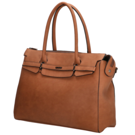 Charm London Laptoptas Bromley 15.6 inch Cognac