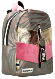 Zebra Trends Rugzak S Girls Roze Velvet