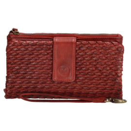 Hide & Stitches Portemonnee / Clutch Atlas Bordeaux Rood