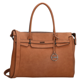 Charm London Laptoptas Bromley 15.6 inch Cognac