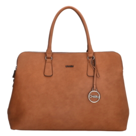 Charm London Laptoptas Bromley 15.6 inch Cognac