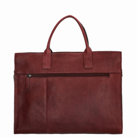 Micmacbags Laptoptas Mendoza 15.6 inch Bordeaux Rood