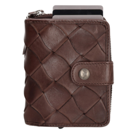 Micmacbags Safety Wallet Portemonnee Donkderbruin