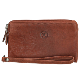 Hide & Stitches Portemonnee / Clutch Paint Rock Cognac