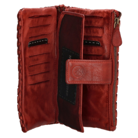 Hide & Stitches Portemonnee / Clutch Atlas Bordeaux Rood