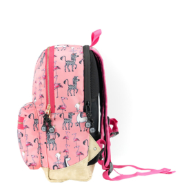 Pick & Pack Rugzak Zebra & Flamingo Roze M