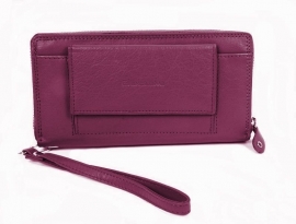 Exclusive Clutch & Wallet Fuchsia Leder