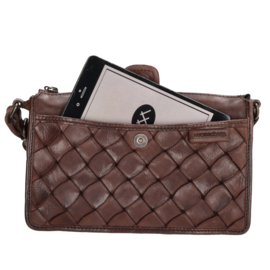 Micmacbags Artisan Schoudertas Donkerbruin