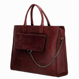 Micmacbags Laptoptas Mendoza 15.6 inch Bordeaux Rood