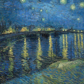 Ecoshopper Draagtas "Starry Night Over The Rhone" Vincent van Gogh