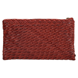 Hide & Stitches Portemonnee / Clutch Atlas Bordeaux Rood