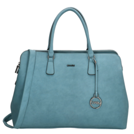 Charm London Laptoptas Bromley 15.6 inch Jeansblauw