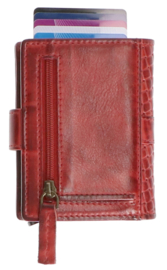 Leather Design Safety Wallet S Bordeaux