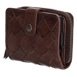 Micmacbags Safety Wallet Portemonnee Donkderbruin