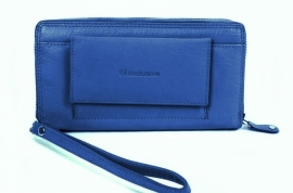 Clutch & Wallet Skydiver Blauw Leder