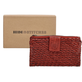 Hide & Stitches Portemonnee Atlas Bordeaux Rood