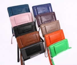 Exclusive Clutch & Wallet Paars Leder