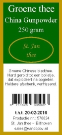 Groene China gunpowder 250 gram